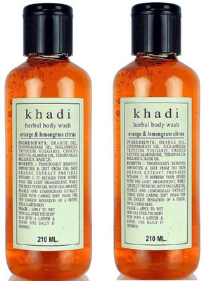 

Khadi Herbal ORANGE & LEMONGRASS CITRUS BODY WASH(420 ml, Pack of 2)