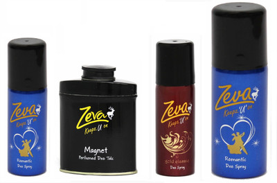 

Zeva deospray with alcohol bodyspray romantic gold spray(Set of 4)