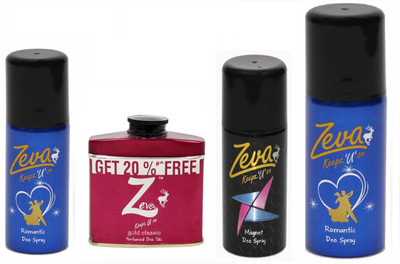 

Zeva Bodyspray deospray romantic magnet spray(Set of 4)