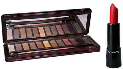 

Urban Decay Eyeshadow Multi Color & Mac Retro Matte Lipstick(Set of 2)
