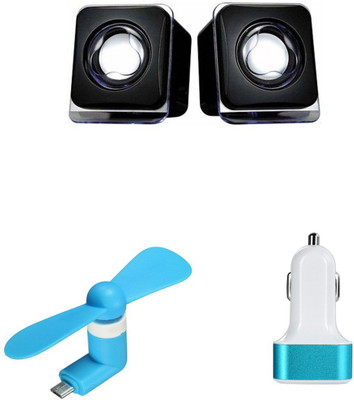 

MINIFOX Car Charger, Mini Fan, Aux Speaker Combo Set