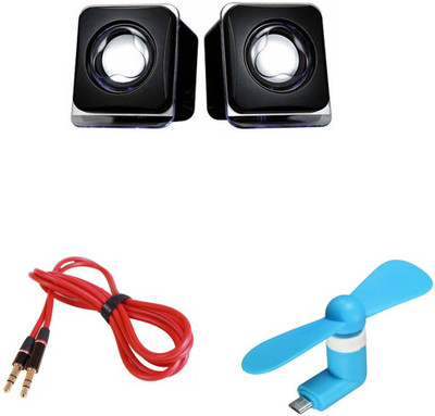 

MINIFOX Aux Cable, Mini Fan, Aux Speaker Combo Set