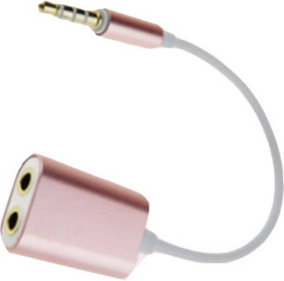 

BB4 Premium Series 3.5mm Metal Stereo Audio Male To 2 x 3.5mm Female Earphone Splitter Cable Headphone Adapter(MP3 Player, Computer, Mobile,tablet, Rose Gold)