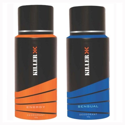 

Killer Energy And Sensual Deodorant Spray - For Men(200 ml, Pack of 2)