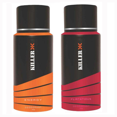 

Killer Energy And Flirtatious Deodorant Spray - For Men(150 ml, Pack of 2)