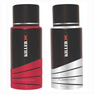 

Killer Flirtatious And Flambotant Deodorant Spray - For Men(150 ml, Pack of 2)