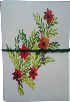 

Goonj Creations Regular Diary(Hand Painted Handmade Diary Journal Pure Recycled Organic Handmade Paper [ 20.32 X 13.97 cm ], White)