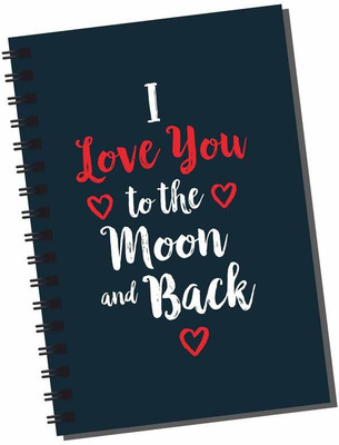 

dpotli A5 Diary(I love you to the moon and back, Multicolor)