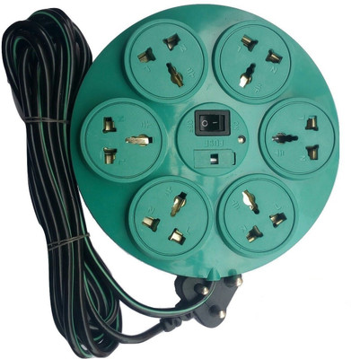 

ARBANO 6 Amp Multi Plug Point Extension Cord (2 Yard) With Led Indicator 6 A Five Pin Socket