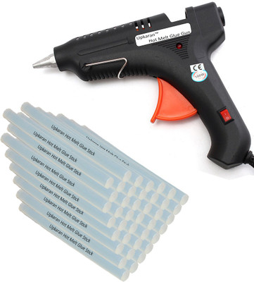 

Upkaran Black 100 Watt With 40 Milky Hot Melt Glue Sticks(5inch/12cm) Standard Temperature Corded Glue Gun(11 mm)