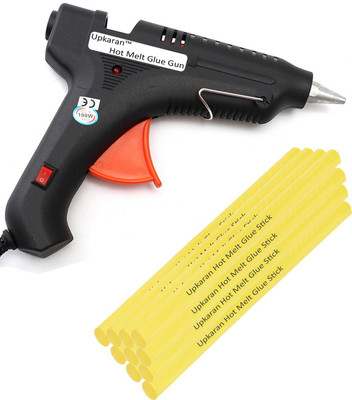 

Upkaran Black 100 Watt With 10 Yellow Hot Melt Glue Sticks(8 inch/20cm) Standard Temperature Corded Glue Gun(11 mm)