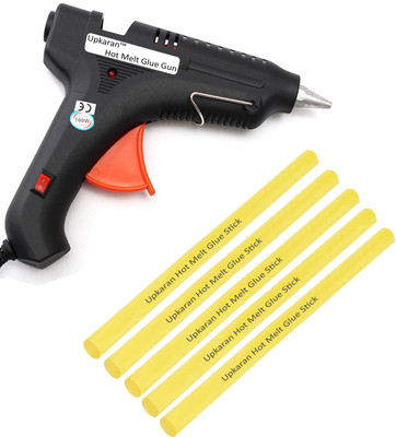 

Upkaran Black 100 Watt With 5 Yellow Hot Melt Glue Sticks(8 inch/20cm) Standard Temperature Corded Glue Gun(11 mm)