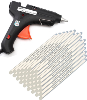 

Upkaran Black 100 Watt With 40 Transparent Hot Melt Glue Sticks (10inch/25cm) Standard Temperature Corded Glue Gun(11 mm)