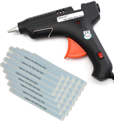 

Upkaran Black 100 Watt With 30 Milky Hot Melt Glue Sticks(5inch/12cm) Standard Temperature Corded Glue Gun(11 mm)