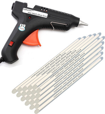 

Upkaran Black 100 Watt With 20 Transparent Hot Melt Glue Sticks (10inch/25cm) Standard Temperature Corded Glue Gun(11 mm)