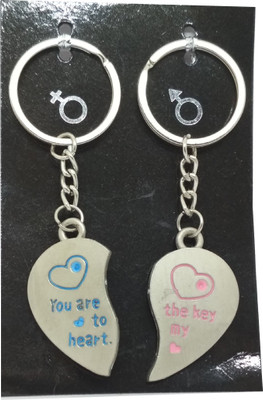 

VShine Couples Silver Heart x and y chromosome Key Chain