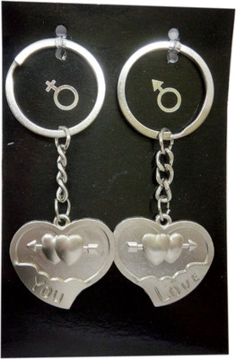 

HALO NATION Designer Double heart Set of 2 Key Chain