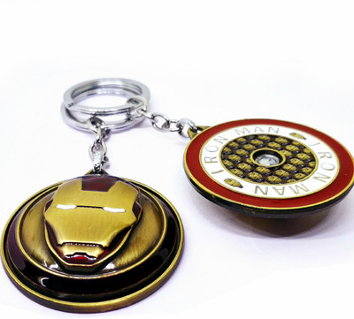 

HALO NATION IRONMAN Rustic Antique Looks with Spin Feature Key Chain
