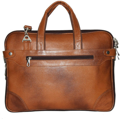 

bayed 15 inch Expandable Laptop Messenger Bag(Tan)