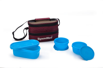 Signoraware Healthy 3 Containers Lunch Box(900 ml)