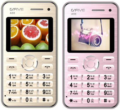 

Gfive A98 Combo of Two Mobile(Rose, Champagne)