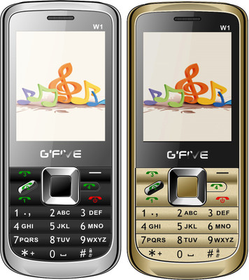 

Gfive W1 Combo of Two Mobile(Black, Golden)