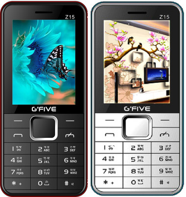 Gfive Z15 Combo of Two Mobile(Red, White)