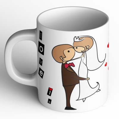 Abaronee for my valentine-love is everywhere Ceramic Coffee Mug(350 ml)