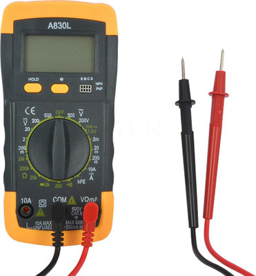 

Techtest Digital Multimeter A830L Digital Multimeter(Yellow, Grey 2000 Counts)