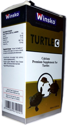 

Winsko TURTLE (C) 100ml (3.38 fl.oz) Calcium Premium Supplement For Turtles | Pet Health Supplements(100 ml)