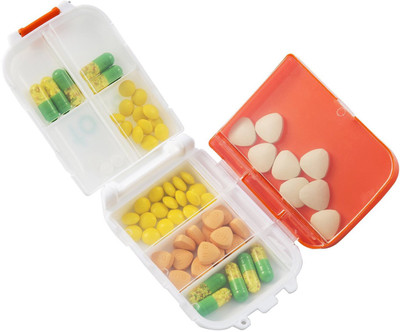 

VibeX ™ Pocket Pills Containers, Portable Pill Organizer Medicine Storage Holders For Home And Travel ™ Pocket Pills Containers, Portable Pill Organizer Medicine Storage Holders For Home And Travel Pill Box(Red, White)