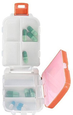 

VibeX ™ Easy Carry Divided Vitamin Medicine Box Pill Case Tight Lock 8 Compartment for Daily Using ™ Easy Carry Divided Vitamin Medicine Box Pill Case Tight Lock 8 Compartment for Daily Using Pill Box(Orange, White)