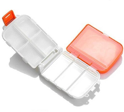 

VibeX ® Weekly Pill Organizer, 7 Day Travel Prescription & Medication Pill Case, Vitamin Fish Oil Compartments Container ® Weekly Pill Organizer, 7 Day Travel Prescription & Medication Pill Case, Vitamin Fish Oil Compartments Container Pill Box(White, Ora