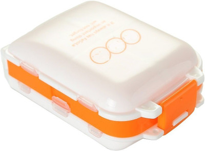 

VibeX ™ Portable Pill Organizer with 7 Large Compartments Medicine Case for Outdoor First Aid Kit ™ Portable Pill Organizer with 7 Large Compartments Medicine Case for Outdoor First Aid Kit Pill Box(Orange, White)