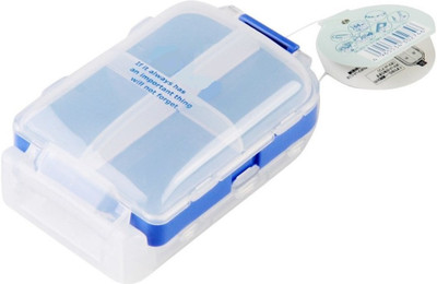 VibeX ® Travel Portable Pill Case Box Medicine Storage ® Travel Portable Pill Case Box Medicine Storage Pill Box(White, Blue)