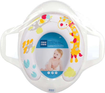 MeeMee Soft Cushioned with Support Handles Potty Seat(White)