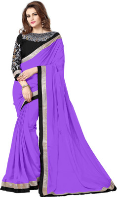 

Elevate Women Embroidered Daily Wear Georgette Saree(Magenta)