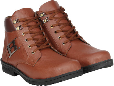 Kraasa Rockers Ride Boots For Men(Burgundy