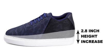 

Bxxy Bxxy's 2.8 Inch Hidden Height Increasing Casual Navy Colour Outdoor Shoes in TPR Sole. Height Elevator Shoes Casuals For Men(Navy