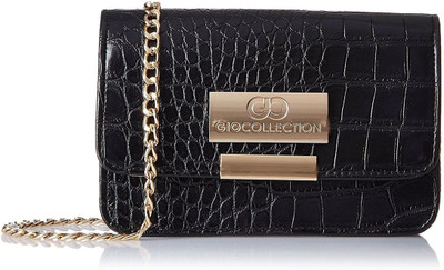 

Gio Collection Women Casual Black Genuine Leather Sling Bag