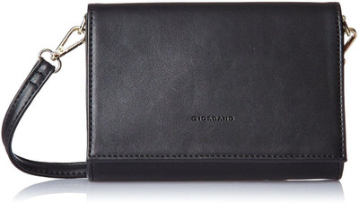 

Giordano Women Casual Black Genuine Leather Sling Bag