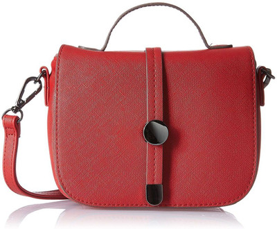 

Gio Collection Women Casual Red Genuine Leather Sling Bag