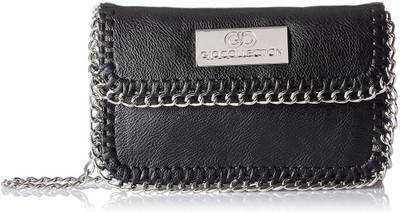 Gio Collection Women Casual Black Genuine Leather Sling Bag