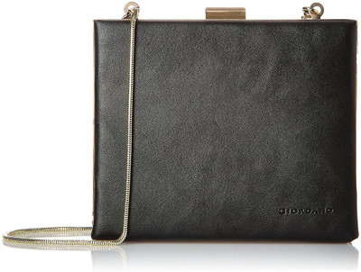 

Giordano Women Evening/Party Black Genuine Leather Sling Bag