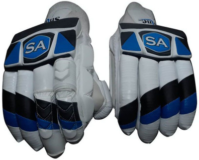 

SHINE AIM ShineAim Right Handed Test Batting Glove Batting Gloves (Boys, White), Blue;white