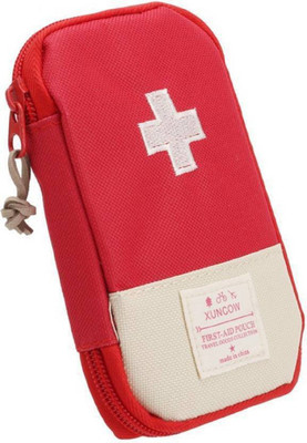 

ClickUS Mini Small First Aid Kit Travel Pouch Medicine Storage Bag(Red)