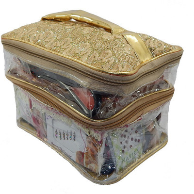 

RK Brands Designer 2 Partition Portable Vanity Bag Multipurpose, Makeup Vanity Box(Multicolor)