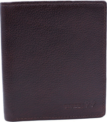 

Street 99 Men Brown Genuine Leather Wallet(10 Card Slots)