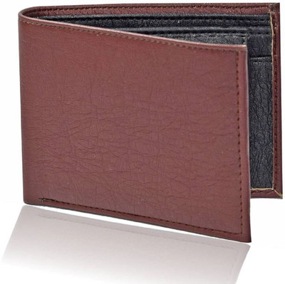 

Elegant Men Brown Artificial Leather Wallet(3 Card Slots)