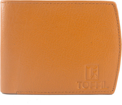 

TOFFIL Men Tan Genuine Leather Wallet(3 Card Slots), Creamy tan